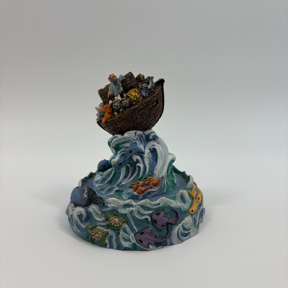 Bill Bell Noahs Ark Sculpture Franklin Mint Limited Edition Hand Painted Resin